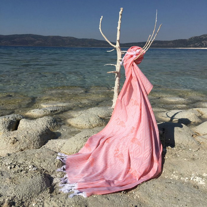 Mijölnir Toalla de Playa Fouta Flamingo Salmón